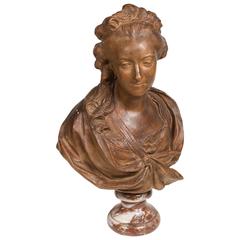 Important Terracotta Bust of Madame du Barry 9