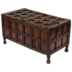 Iron-Bound Stick Box from British Colonial India 'The Raj'