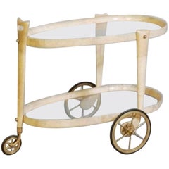 Un chariot de bar rare et inhabituel Aldo Tura