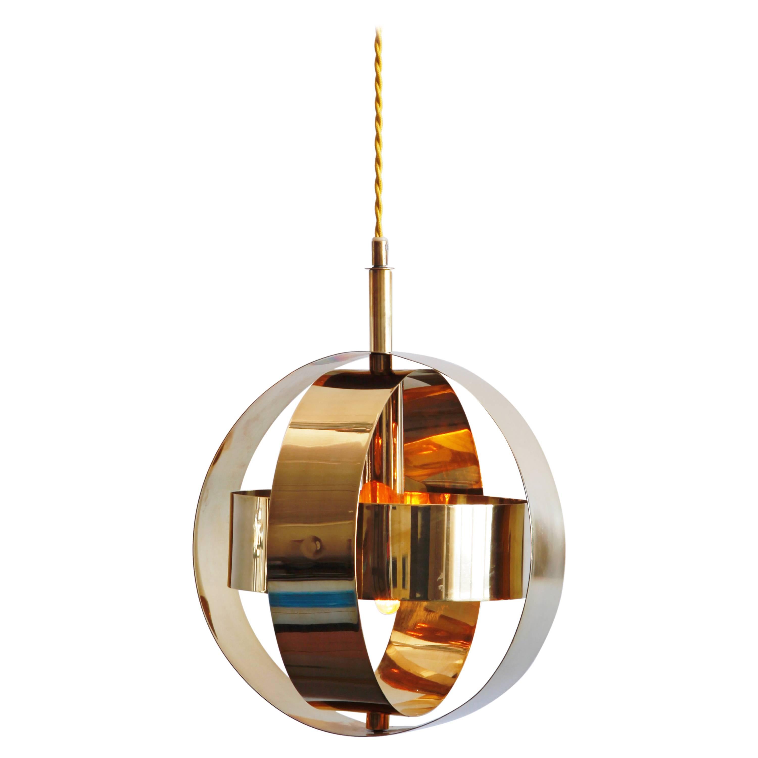 Swedish Modern Brass Ribbon Light
