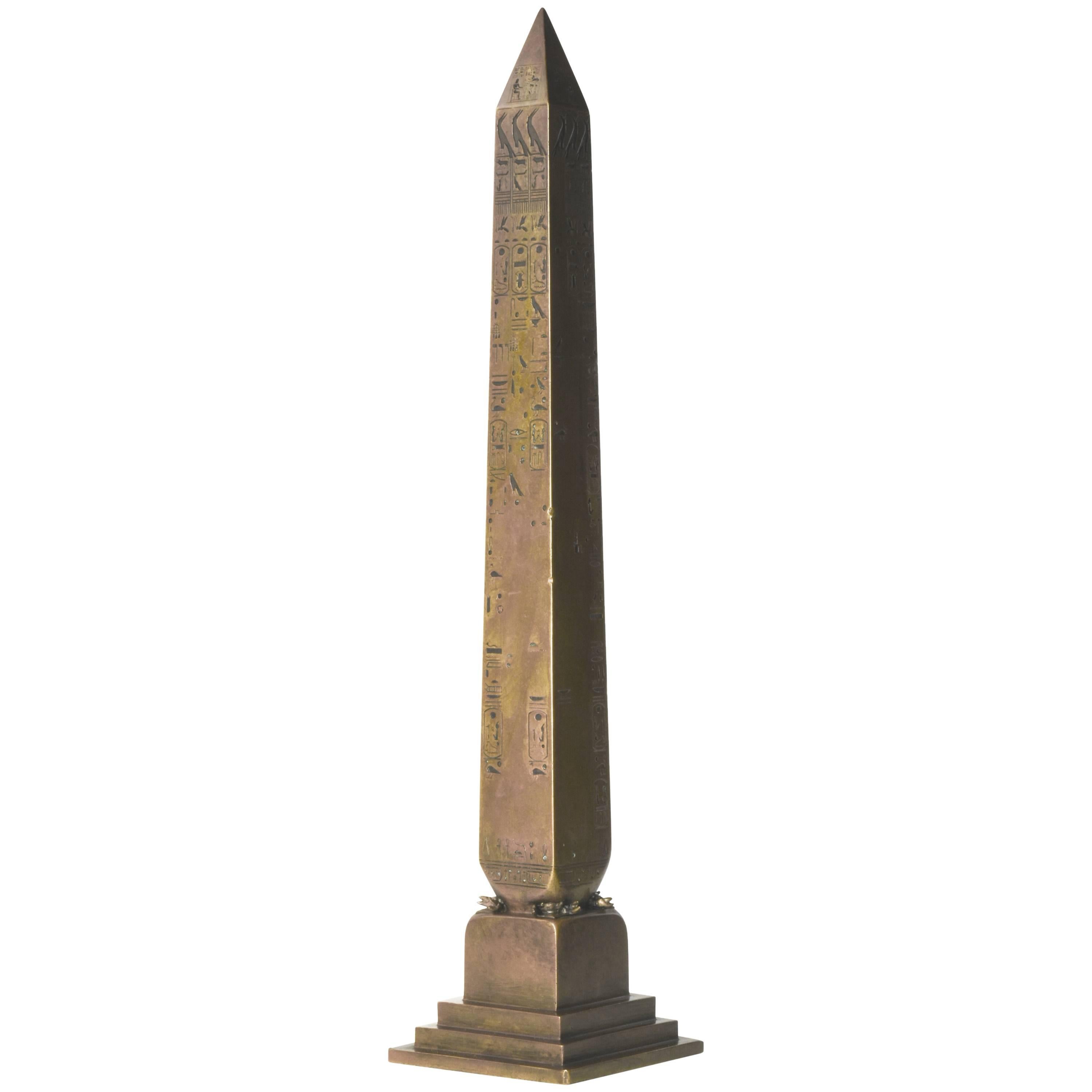 Tiffany & Co. 1881 Bronze Architectural Model of Cleopatra's Needle Obelisk, NY