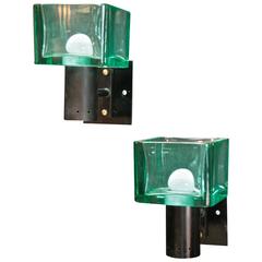 Seguso 1960s Chiseled Italian Sconces 11