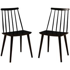 Vintage Ilmari Black Tapiovaara Dining Chairs