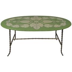 Elegant Gilt Bronze and Acanthus Leaf Table by Piero Fornasetti
