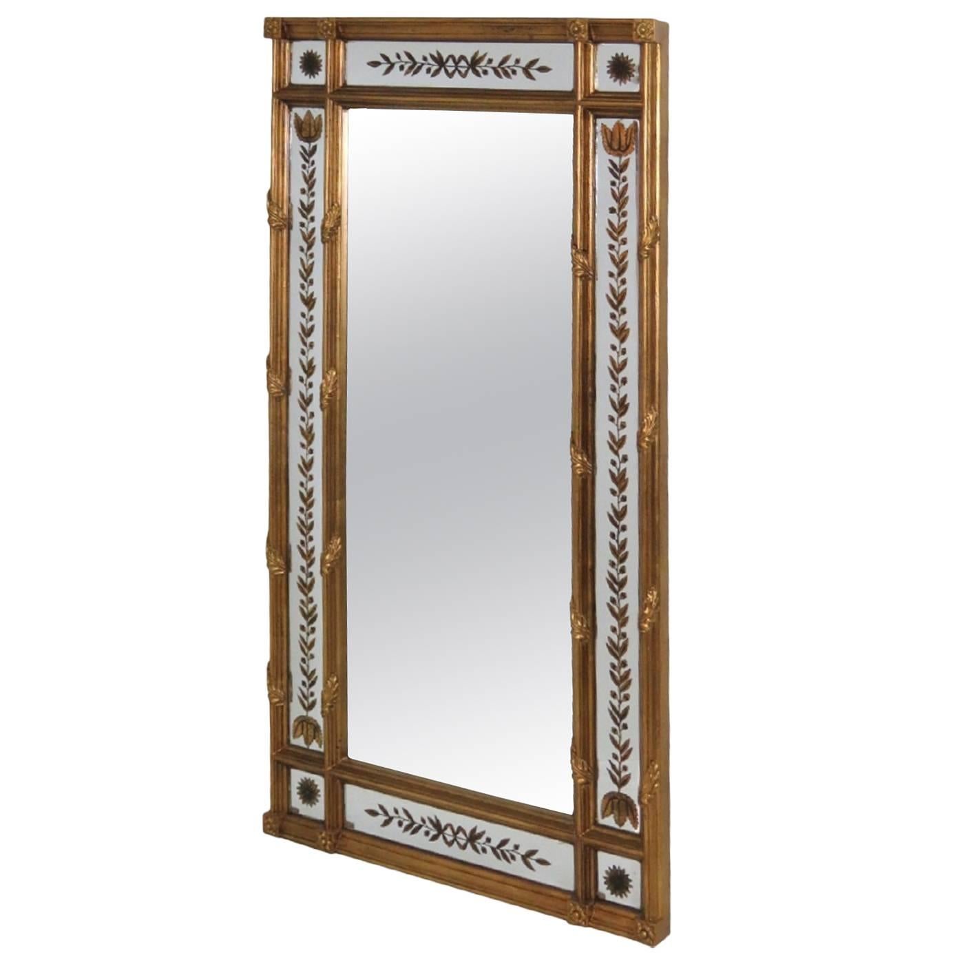 Gilt Frame Eglomise Mirror