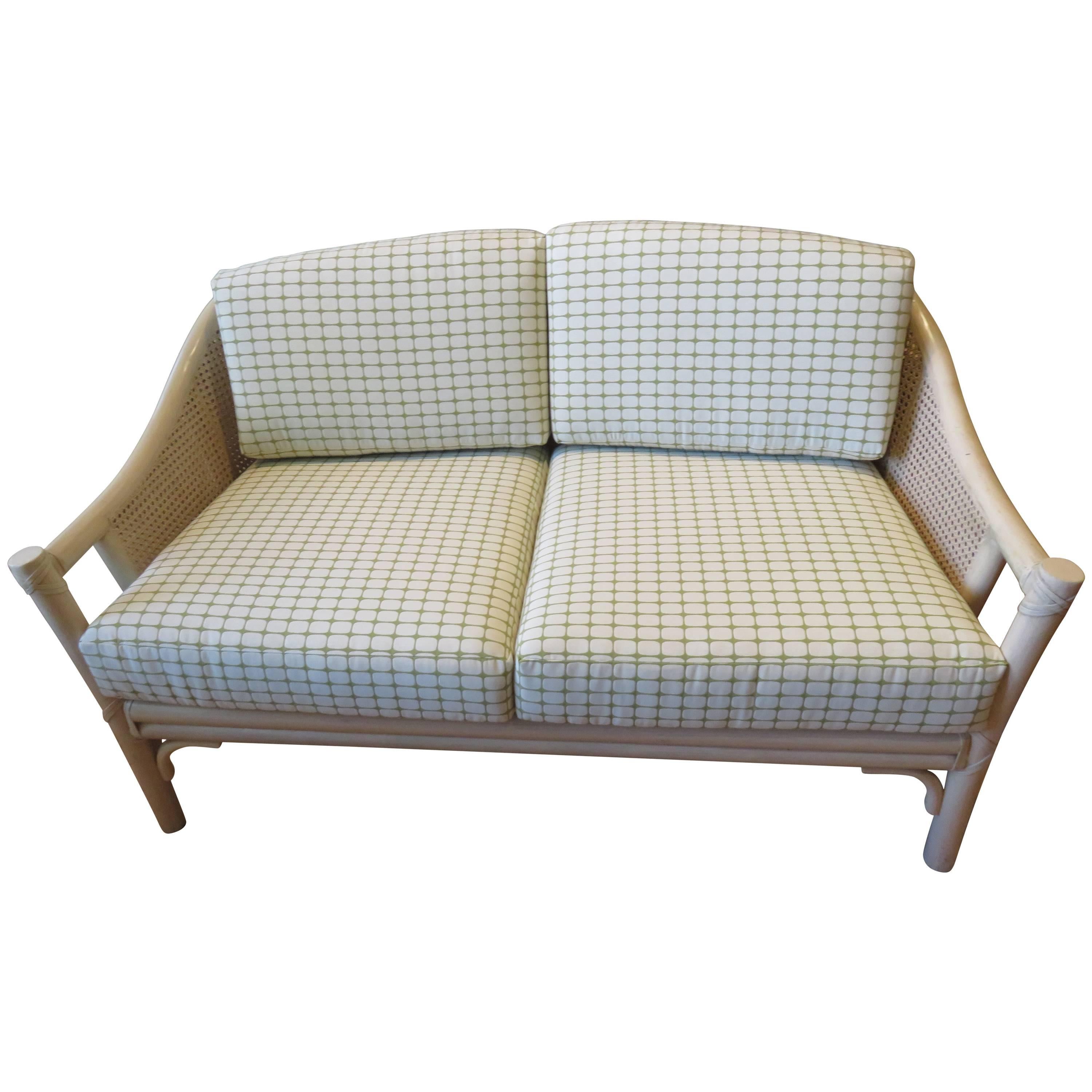 Bamboo and Cane McGuire Mid-Century Settee
