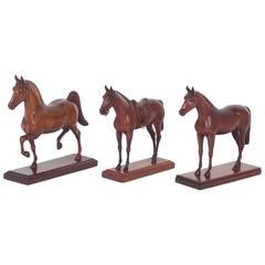 Two Peter Giba Horse Carvings 10