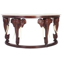 Mid-Century Mahogany Maitland-Smith Desk with Elephant Motif 12