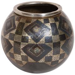 Fernand Grange French Art Deco Copper Dinanderie Vase