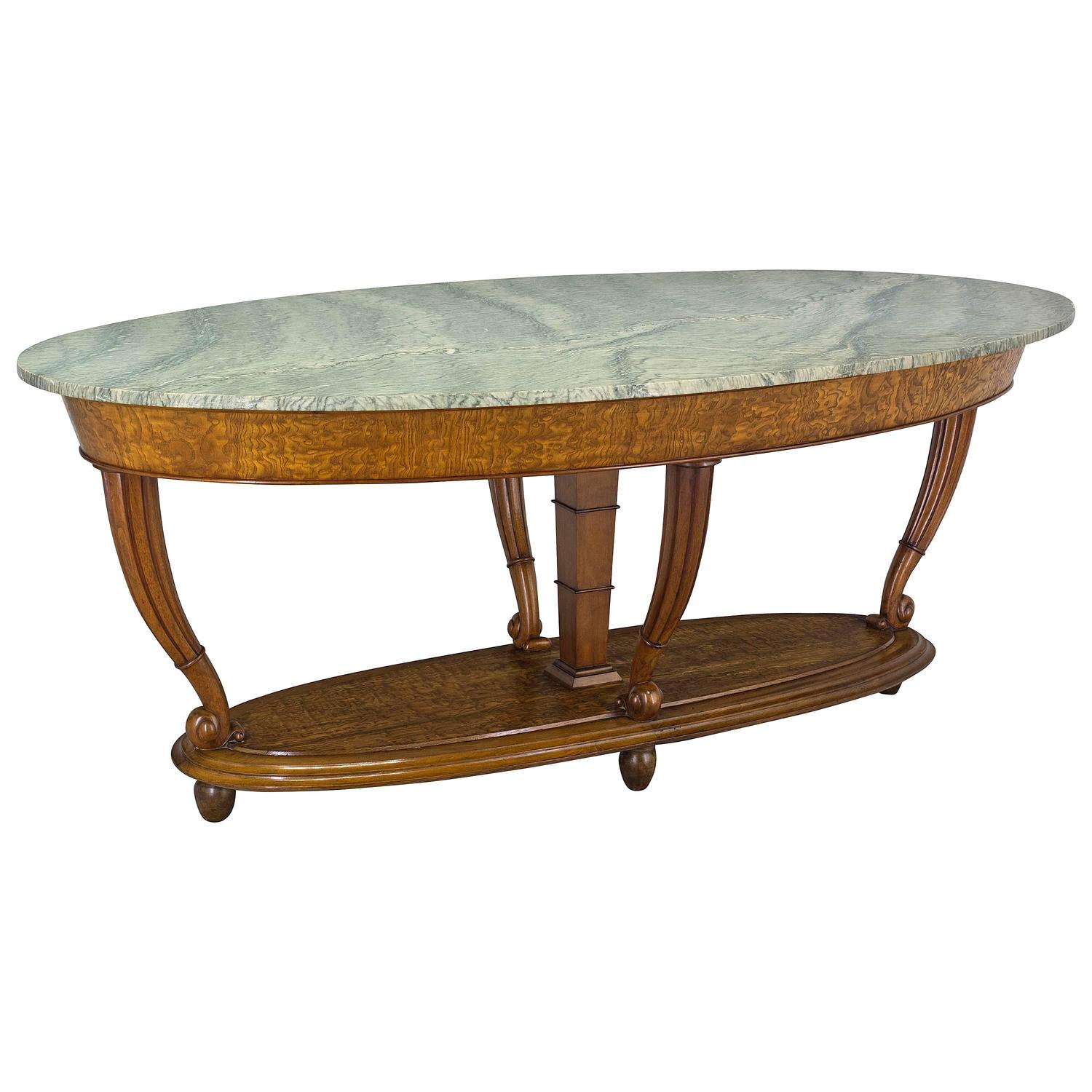 Italian MarbleTop Center Table For Sale at 1stdibs