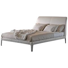 Karma Bed with Steel Frame and hand crafted padded Leather 11