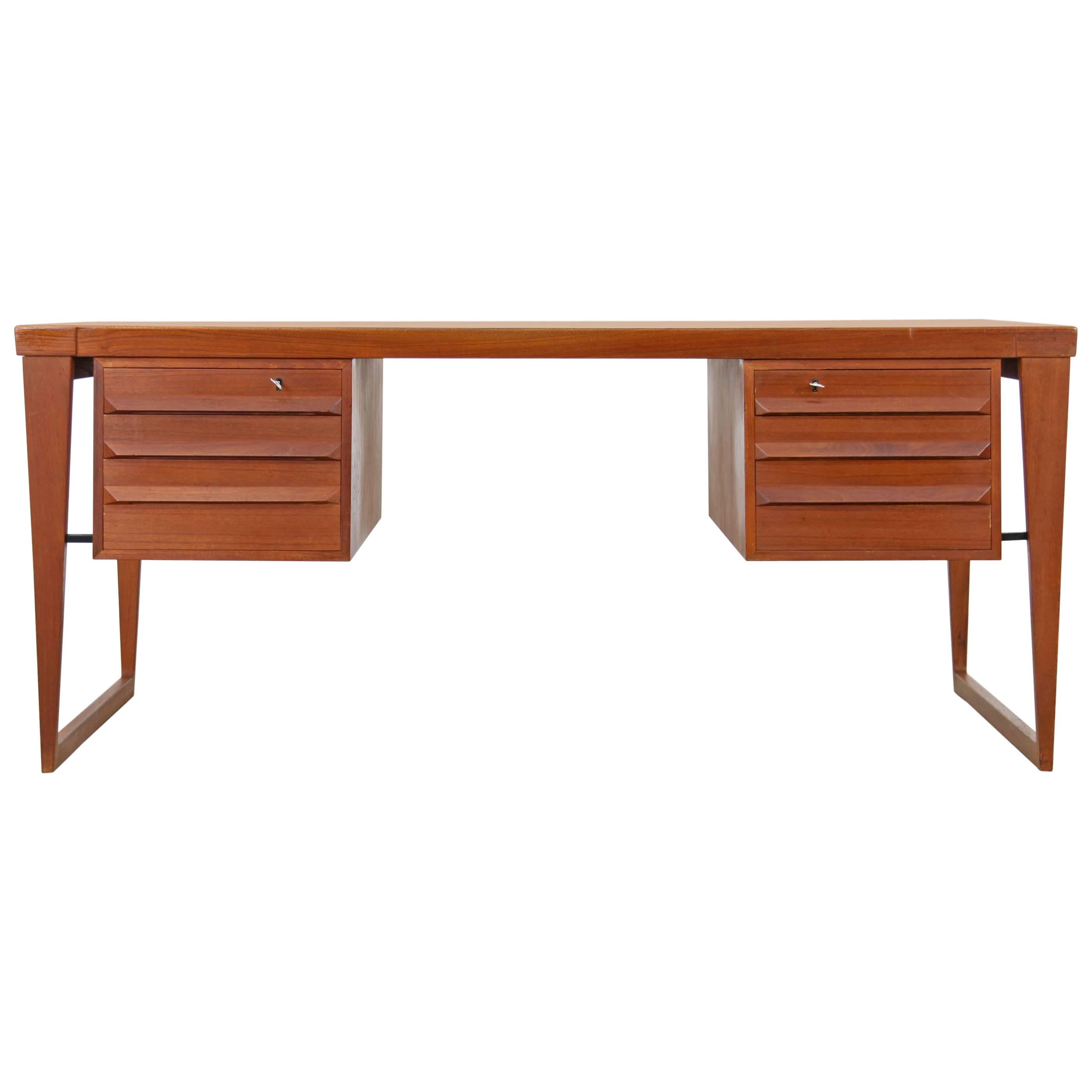 Teak Writing Desk by Kai Kristiansen for Feldballes Møbelfabrik