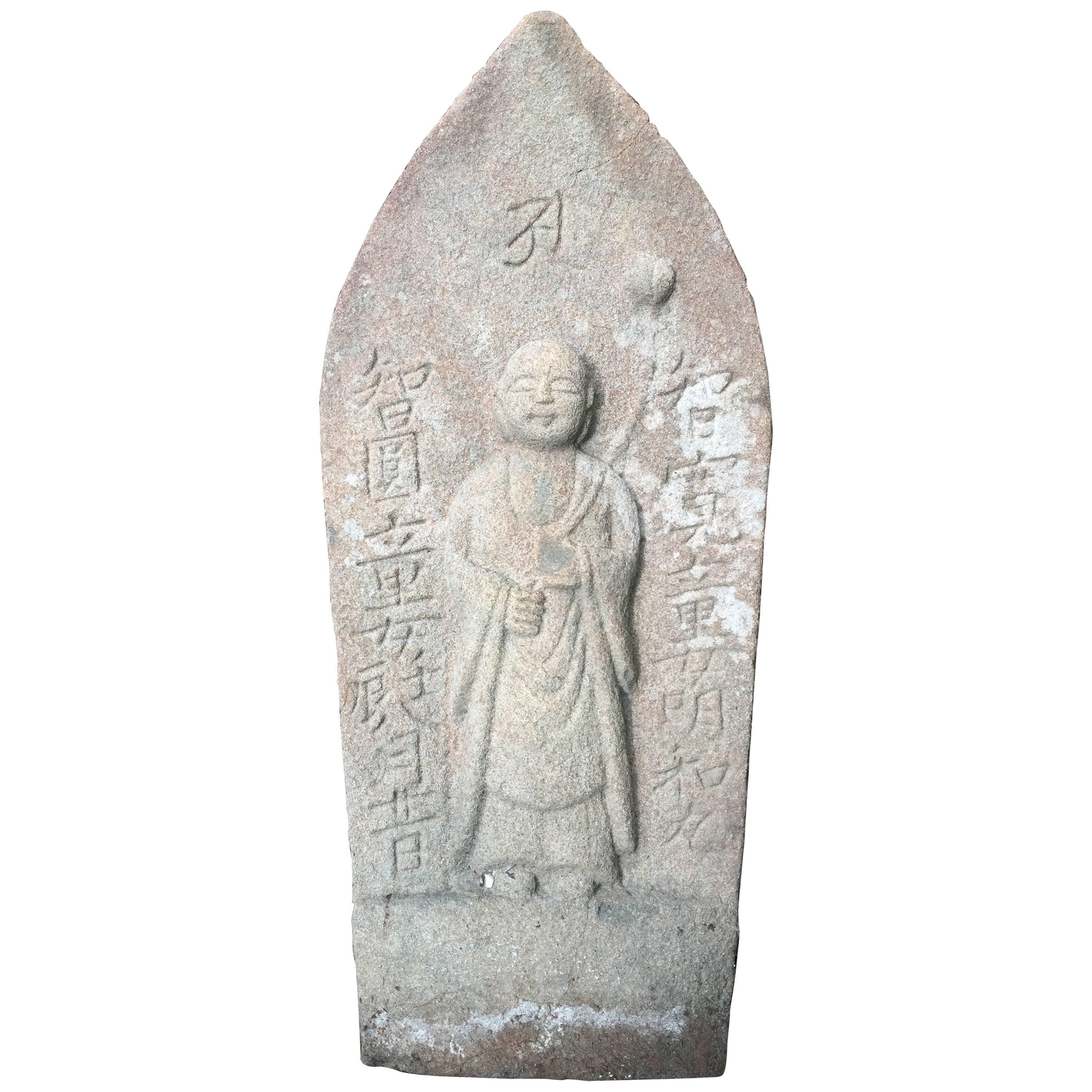 Japanese Fine  Hand carved antique BUDDHA Jizo Protector Travelers Women Childre