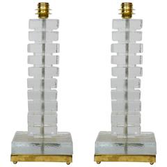 Pair of Table Lamps in Murano Glass 5