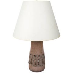 Textured Stone Table Lamp with Intricate Design 2