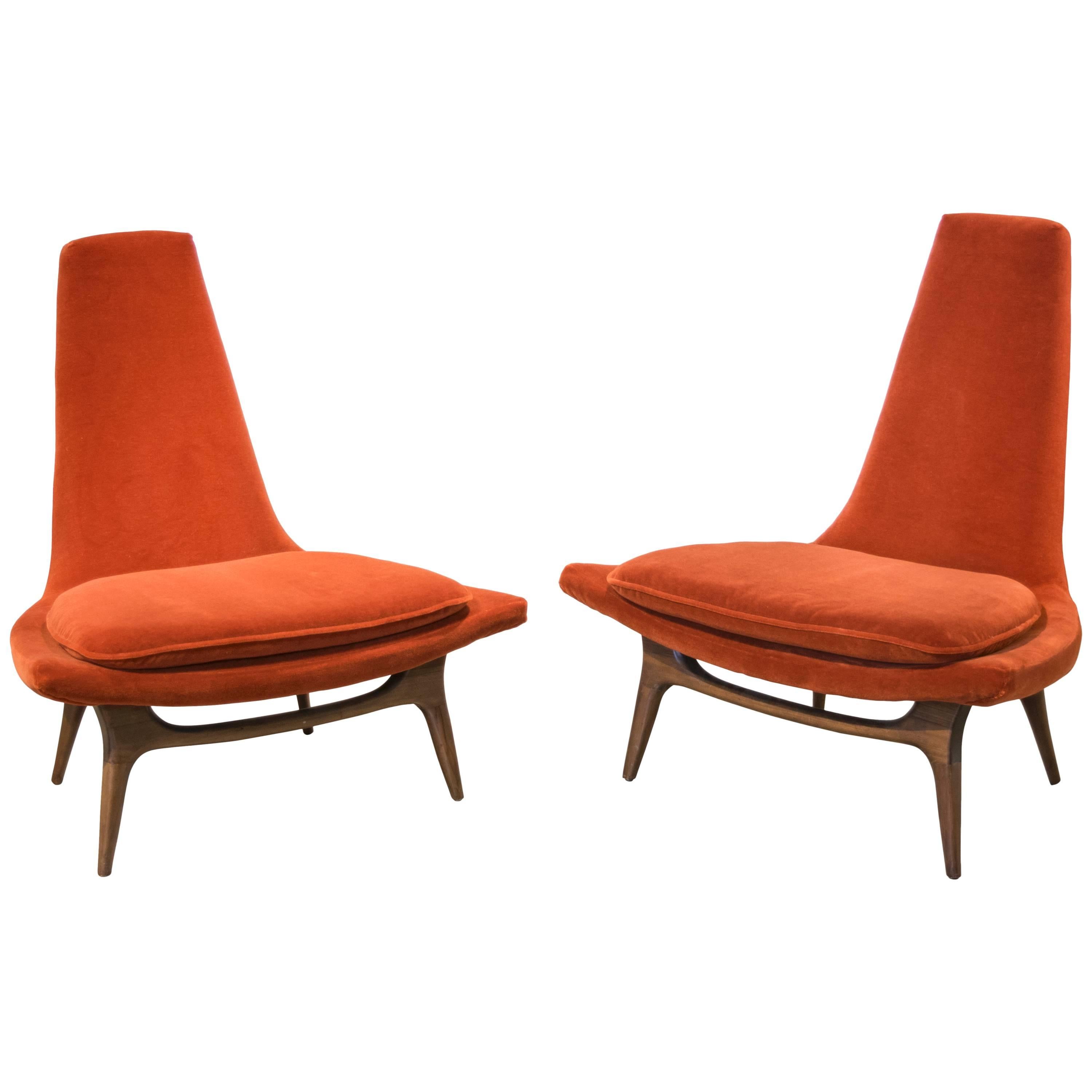 Karpen of California Sculptural Lounge Chairs