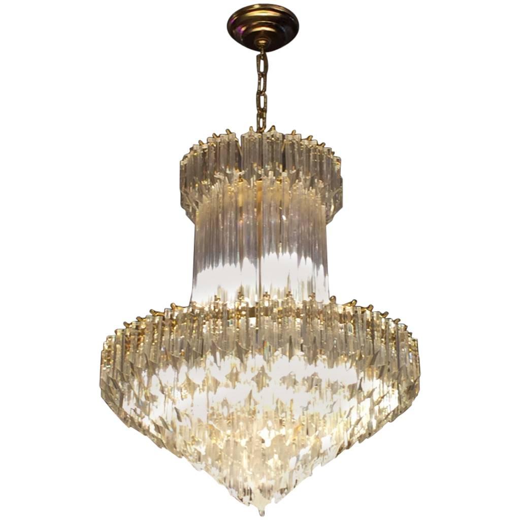 Gorgeous Mid-Century Italian Murano Glass Chandelier by Camer