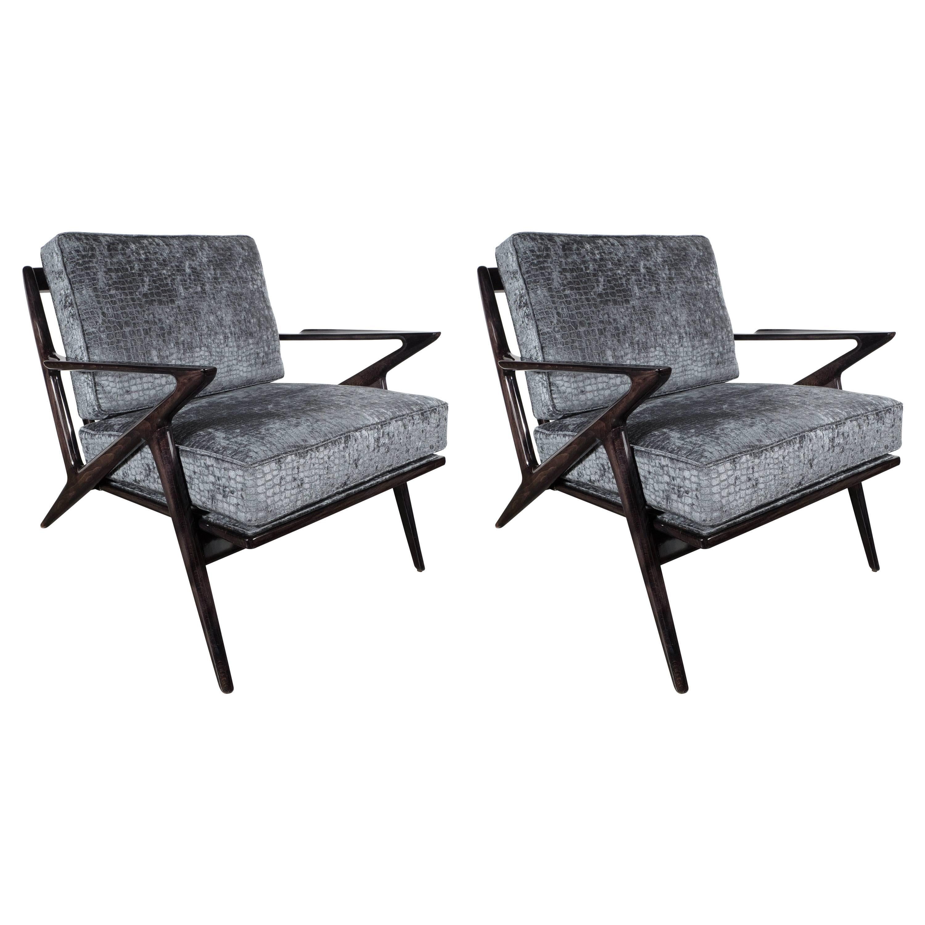 Mid-Century Pair of Easy Chairs by Poul Jensen for Selig