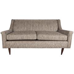 Mid-Century Loveseat with Ribbed Back in the Manner of Dunbar 7