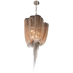 Modern Polished Stainless Steel Mesh "Atlantis" Chandelier by Barlas Baylar
