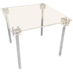 Lucite Folding Games Table