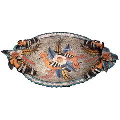 Hoopoe Dish AAA, Ceramic Sculpture by Ardmore from South Africa