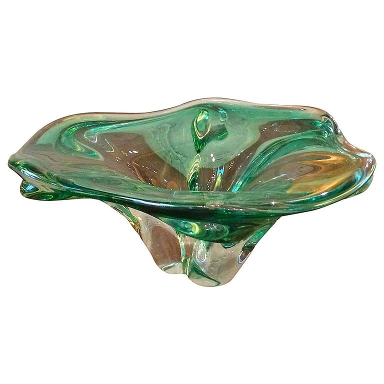 FreeForm Murano Glass Candy Dish Bowl For Sale at 1stdibs