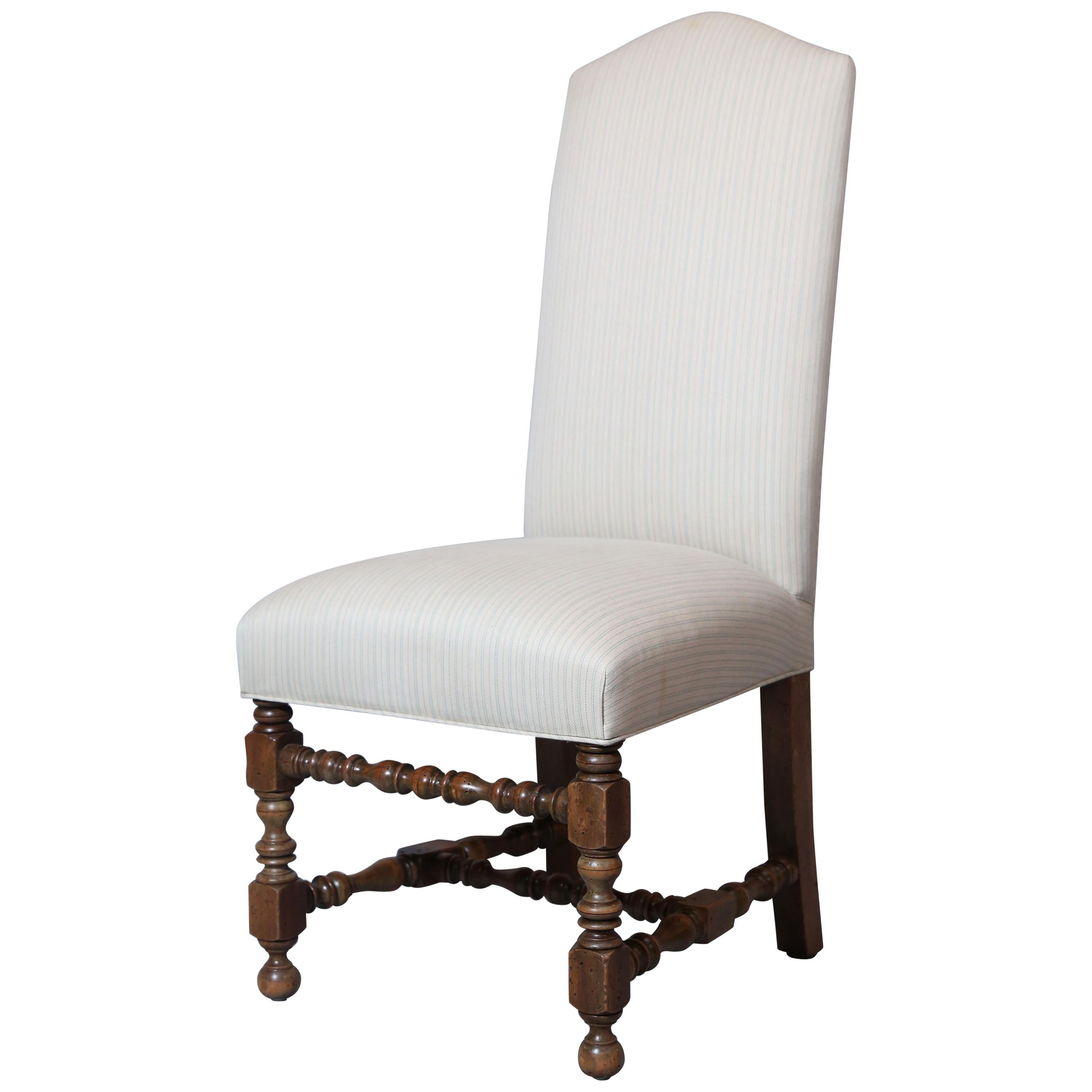 Set of 6 Louis XIV-Style Upholstered Dining Chairs