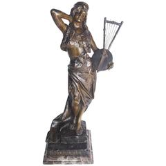 "Bohemienne" French Bronze by Emmanuel Villanis