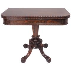 Antique Regency Rosewood Card Table, circa 1820