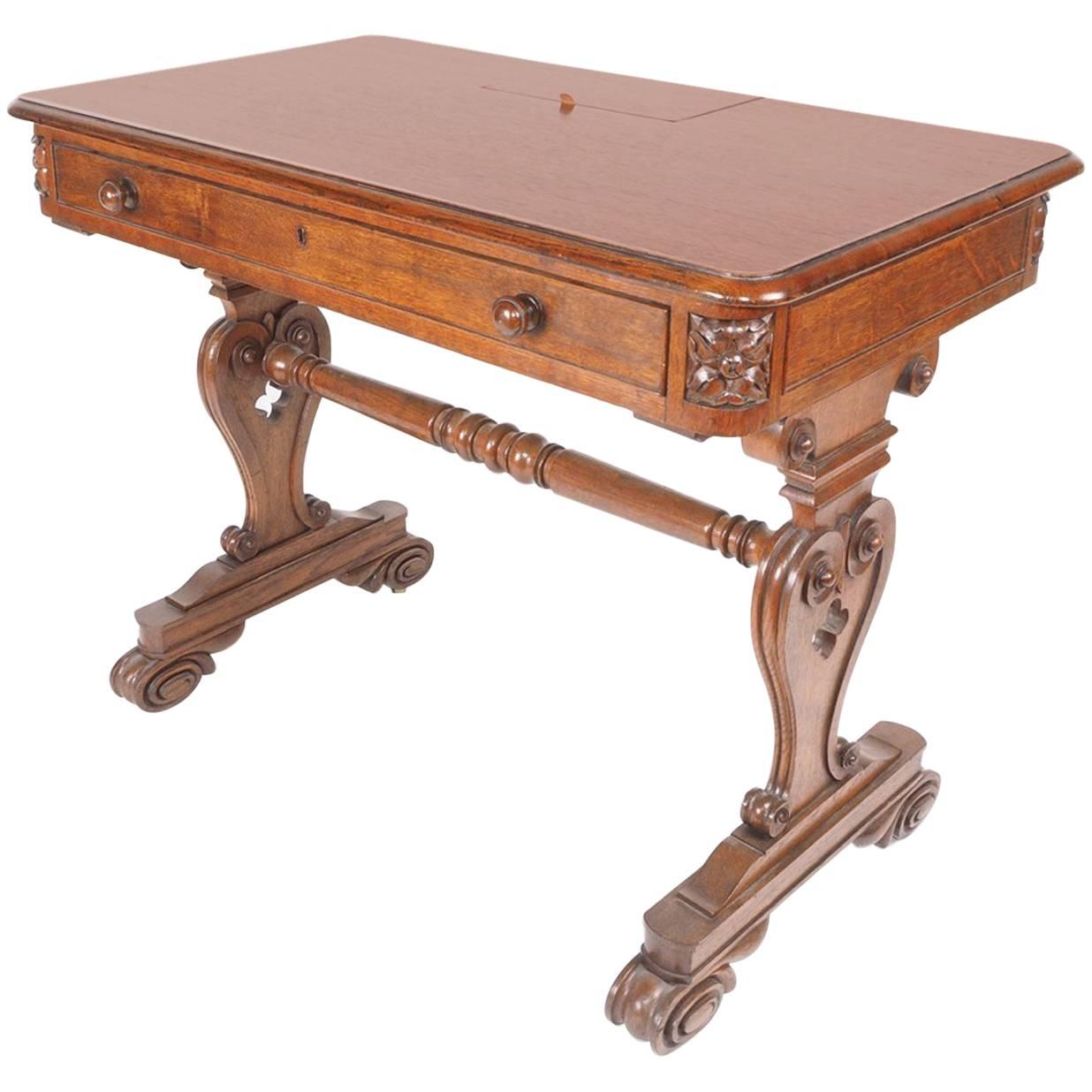 Oak Chamber Writing Table For Sale