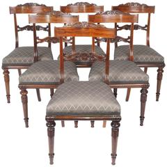 Set of Six Rosewood Dining Chairs 6