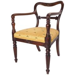 Late Regency Elbow Chair in 'Stained Rosewood' Beech