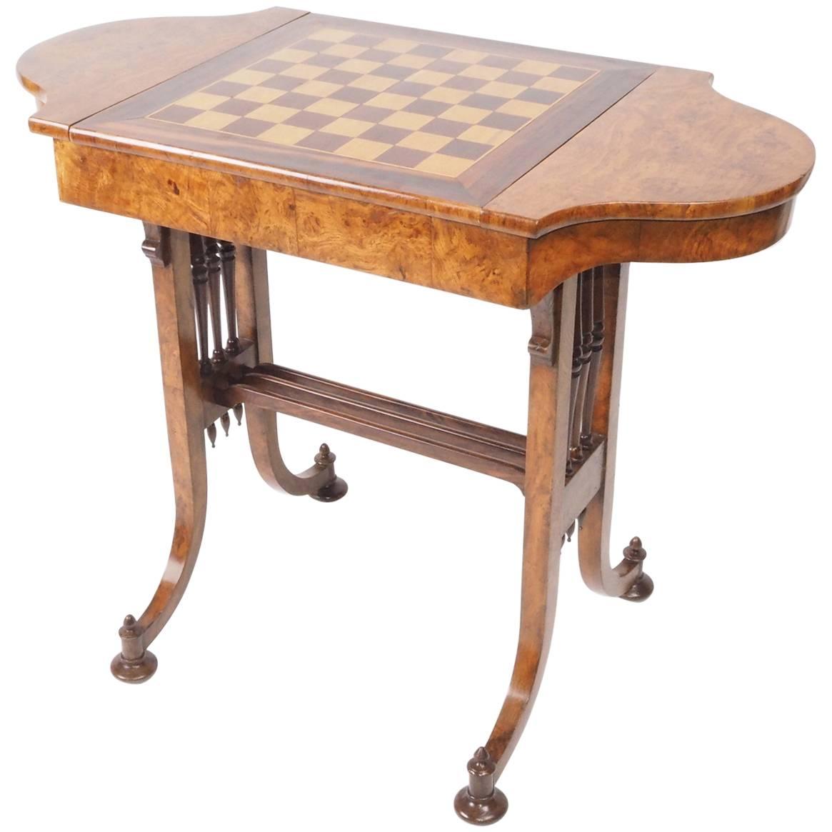 Pollard Oak Games Table, circa 1825 For Sale