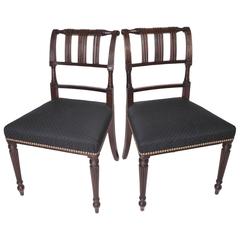 Antique Pair of Mahogany Side Chairs