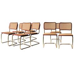 Set of Eight Cesca Chairs Designed by Marcel Breuer