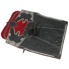 Retro Moroccan Horse Saddle Blanket Black and Red
