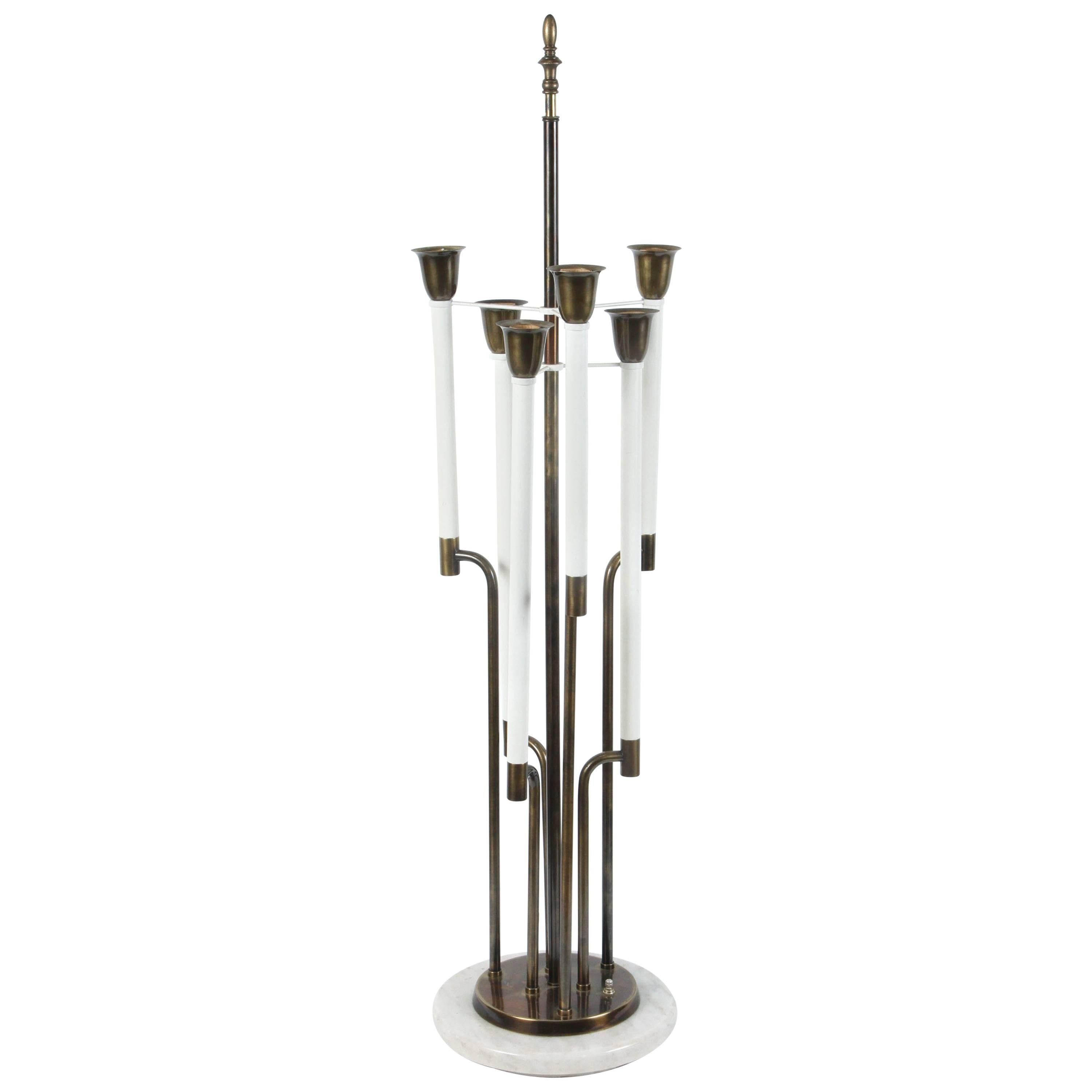 Modern Brass and Marble Stiffel, Tommi Parzinger Style Table Lamp