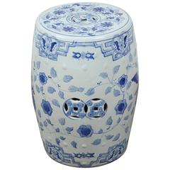 White and Blue Chinese Ceramic Garden Stool