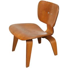 Chaise longue en bois de Bentwood Charles Eames précoce Bois:: LCW