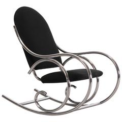 Thonet Style Chrome Rocking Chair, 1970s