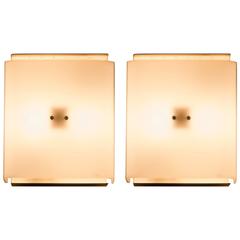 Pair of Sconces 235 by Jacques Biny, Luminalite Edition, circa 1956
