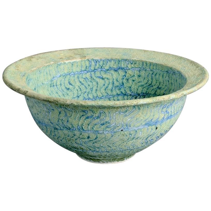 Bowl with Pale Blue Glaze by Peter Beard