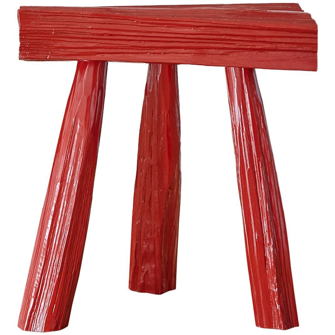 Urushi Stool Red, Max Lamb, 2016 For Sale