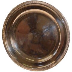 Mid-20th Century Silver Plated Round Serving Tray