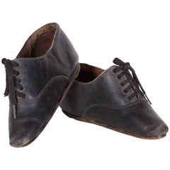 Used Tiny 19th Century Chinese Women's Leather Shoes