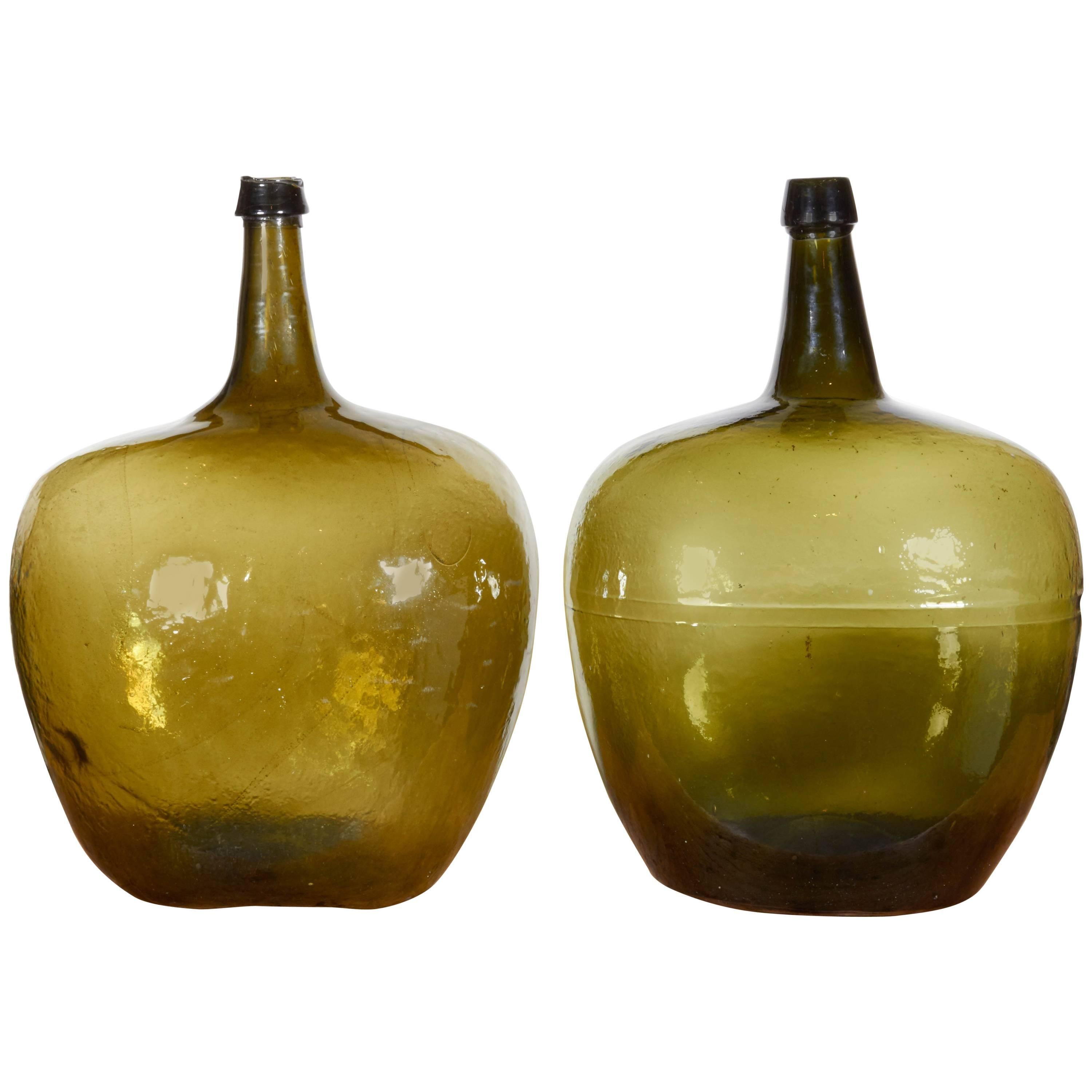 Blown Glass 19th Century Demijohns