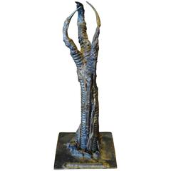 Apple Crusher Bronze and Mixed Metals Sculpture