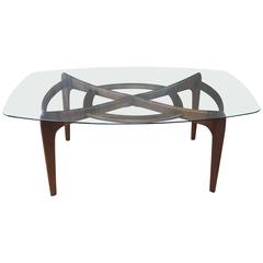 Sculptural Adrian Pearsall Walnut Dining Table for Craft Associates
