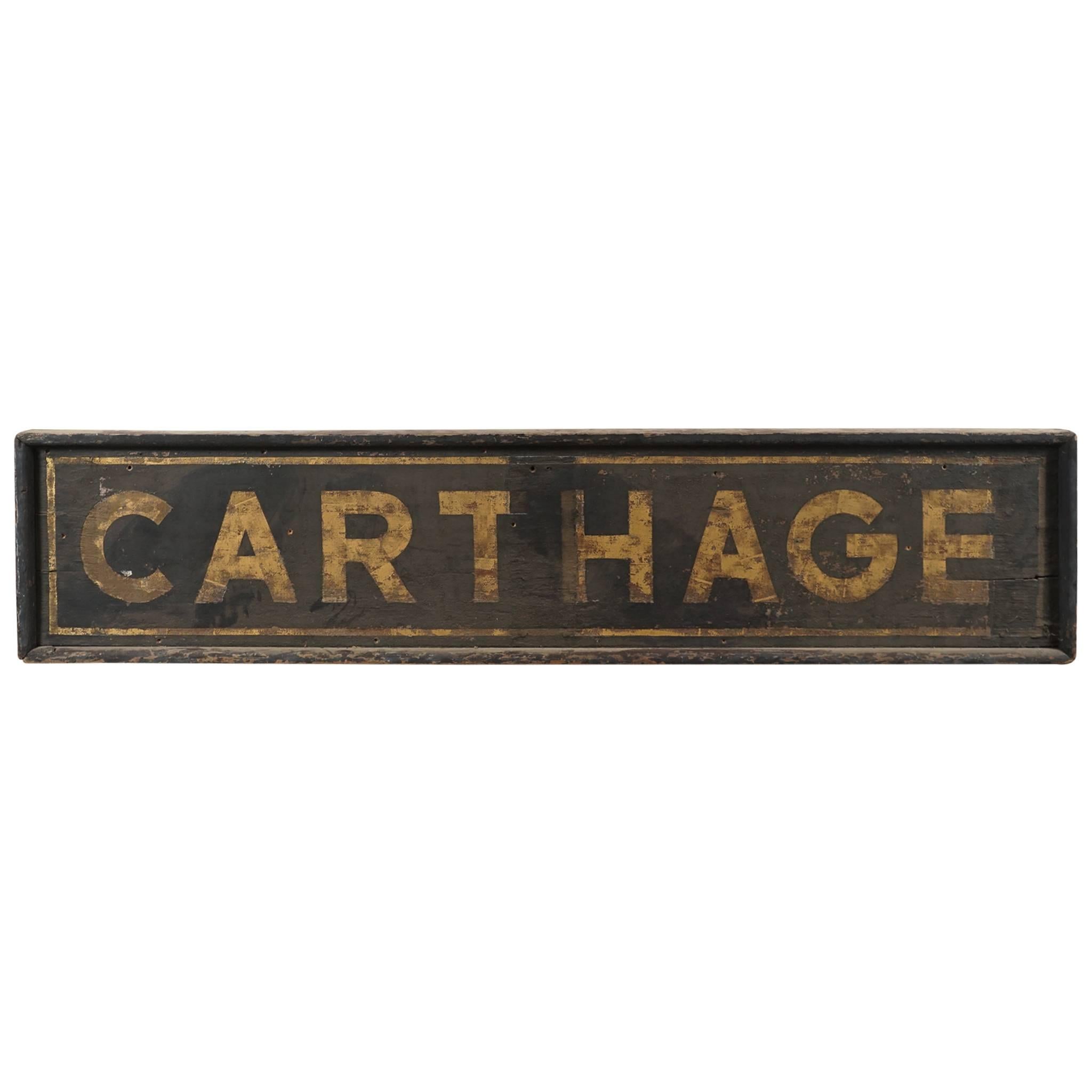 Rxr Depot Sign: Carthage, New York For Sale